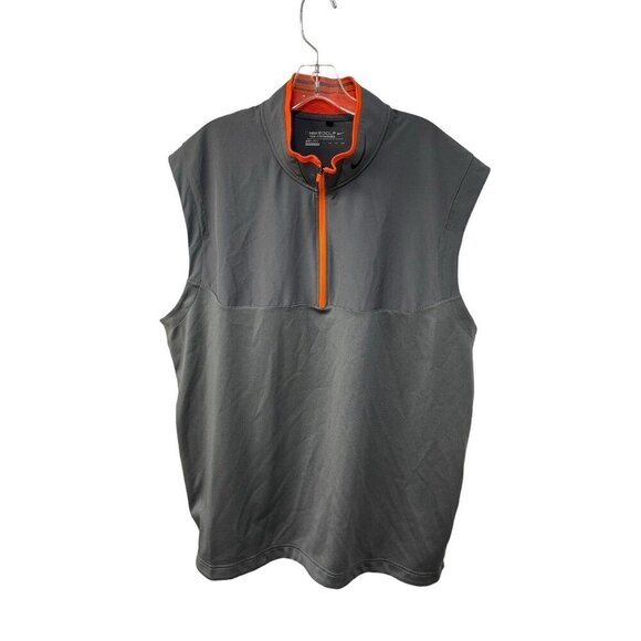 NIKE Athletic Performance Sleeveless Windbreaker Golf Vest Jacket XXL Half Zip - Picture 2 of 9